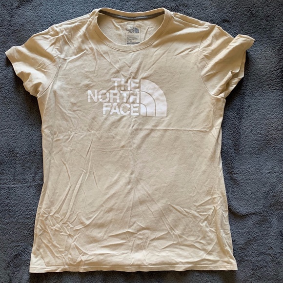The North Face Tops | The North Face Tan and White Tee Shirt Medium | Color: Cream/Tan | Size: M | Breeskies1's Closet